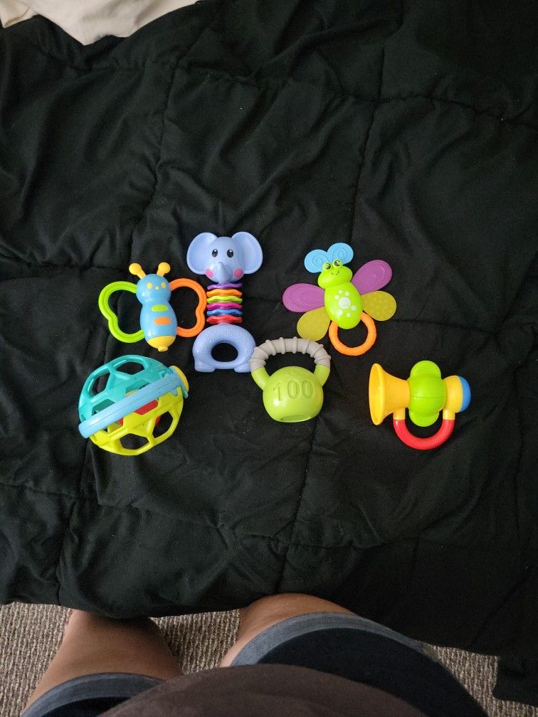 6 Baby Rattle Toys
