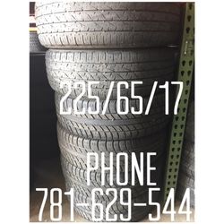 Used Tire For Sale 225/65/17 $40 each free mounting and Balancing