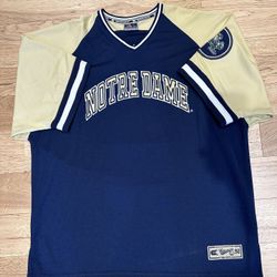 Vintage Mens Notre Dame Irish Colosseum Game Style Sewn Button Up Jersey XXL