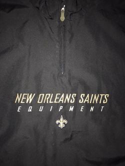 Saints Reebok Pull Over Windbreaker Jacket