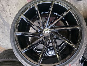 20" New Staggerd BMW 528i/640i 2012-2017 glossy. Black Wheels With New Tires