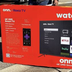 55” Onn Smart 4k Roku Led Tv 