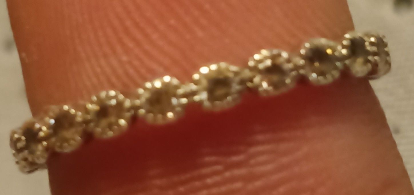 Pretty Sterling Silver Eternity Band