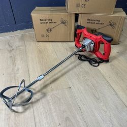 2100-Watts Handheld Electric Concrete Mixer with 6 Speeds, Easy to Carry, Mixes Cement, Mud, Paint, Mortar