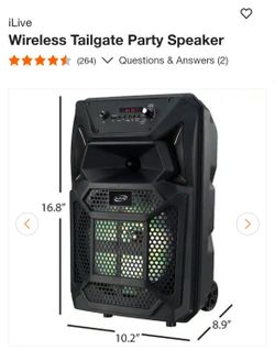 iLive Wireless Portable Wireless Speaker System (ISB352B) $40