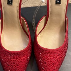 Nine West Ruby Red Bling Heels