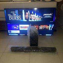 Samsung Soundbar and Woofer