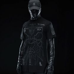 Halo tribute T shirt 🔥glows blue under UV black light and grey is reflective under LED