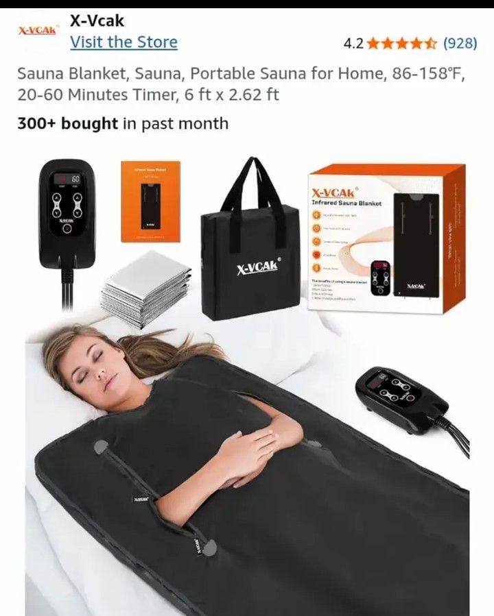 Sauna Blanket, Sauna, Portable Sauna for Home, 86-158℉, 20-60 Minutes Timer, 6 ft x 2.62 ft...NEW IN BOX