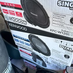 2 Kenwodd Brand New Subs In Box 12 Inch 1000 Watt 90 For 2 Subs