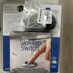 InSinkErator Garbage Disposal Air Switch Kit, Dual Outlet Sink Top Switch Button for All InSinkErator Food Waste Disposer Models, Satin Nickel STS-OOS