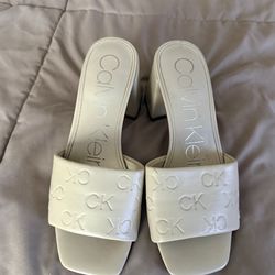 Calvin Klein heel slippers