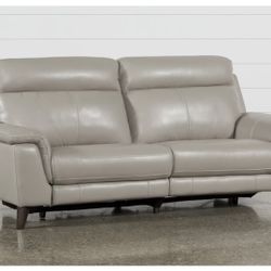 Leather 87” Power reclining from Living Spaces OBO