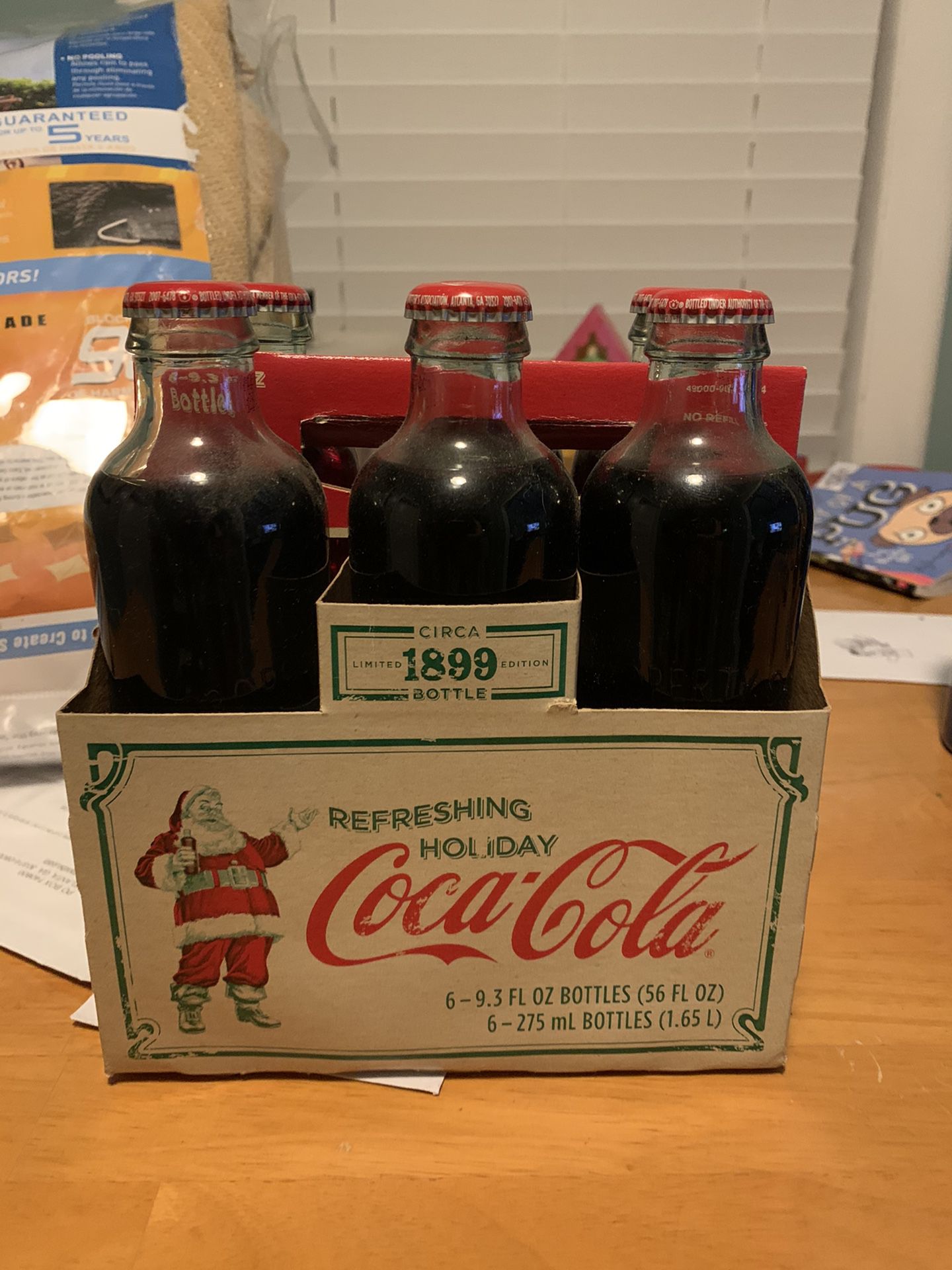 Coca Cola bottles.
