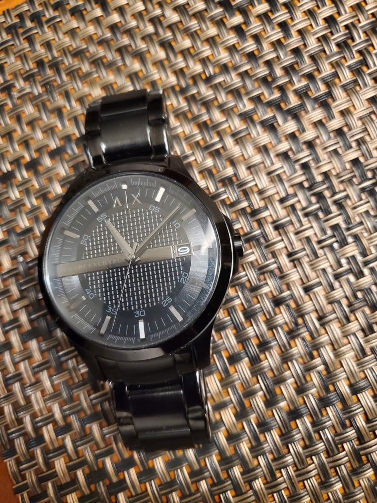 Armani Exchange Watch Black Stainless Steel Band