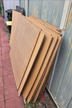 16 pieces of Ultrastock MDF wood all APPROXIMATELY 48" X 48" X .495thick