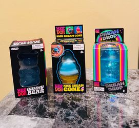 Needoh Gummy Bear Needoh Nice Cream Cone  NeeDoh Dream Drop    Schylling Sensory Squeeze Toy with Smooth Squeeze