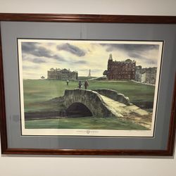 Framed Golf Art St. Andrews Bridge The Old Course 173/650