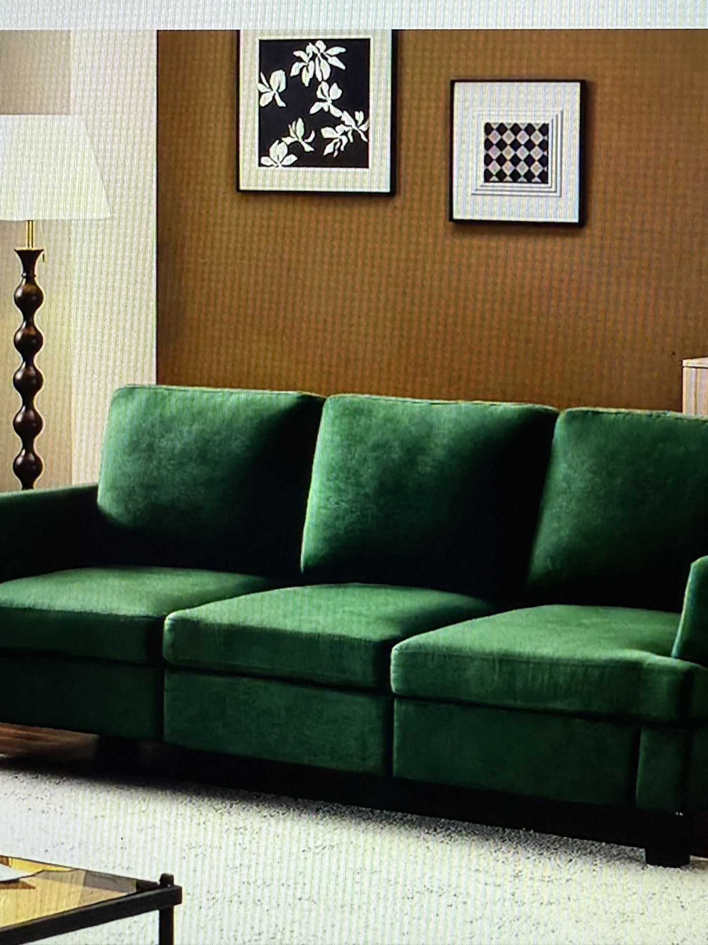 Elegant Green Cozy Sofa New