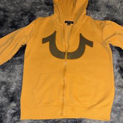 True Religion Zip Up( Hoodie Yellow/Gold )