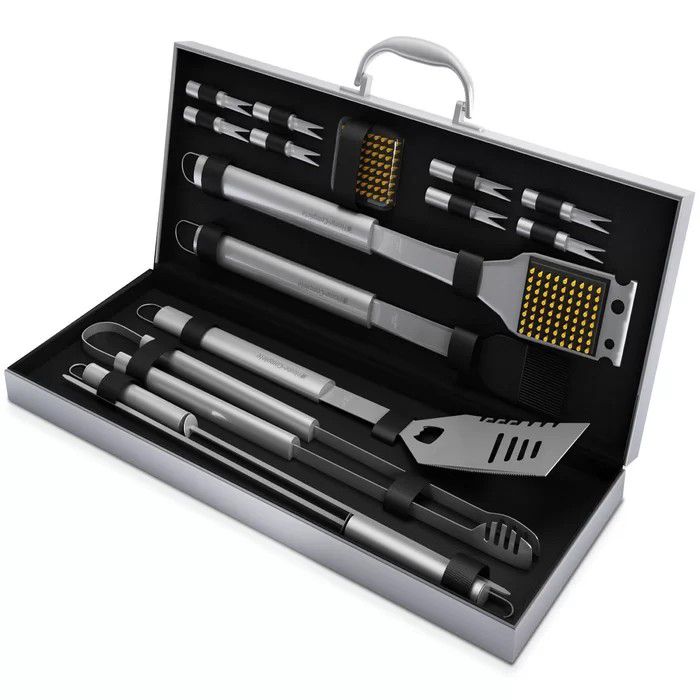 **BRAND NEW** BARBECUE BBQ 16-PIECE GRILLING SET **NEVER USED AND FACTORY SEALED ** $100 VALUE FOR ONLY $80