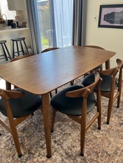 Dining table and chairs