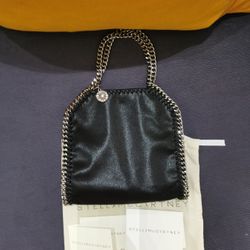 Stella McCartney Falabella Tiny Vegetarian Brushed-leather Shoulder Bag Black