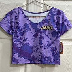 James Madison University Women’s LoJo Bands Purple Crop Top - One Size - NWT