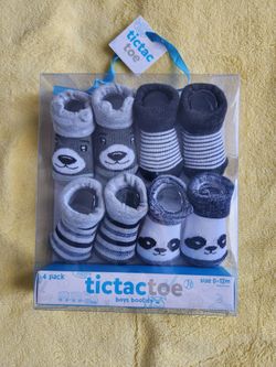Tictactoe Baby Boys Booties 4-Pack
