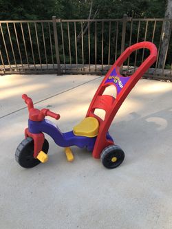 Pushable Toddler Big Wheel Cycle