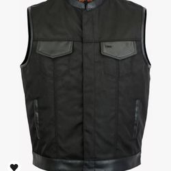 Leather Motorcycle Vest 