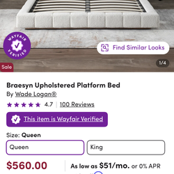 White bubble king size bedframe