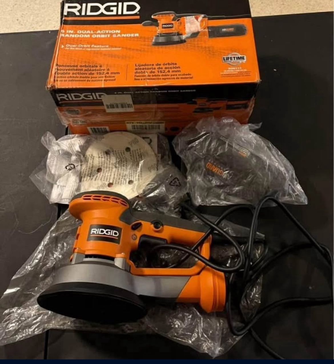 Ridgid 6in Dual-Speed Orbital Sander