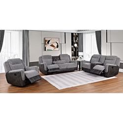 S9871 Miss Grey Reclinable 3pc 🔥🔥🔥