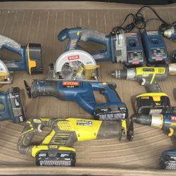RYOBI Tools 18v Assorted,  $ 39 EACH