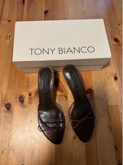 Tony Bianco size 7 1/2 Dana Chocolate kitten heel new in box