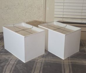 Pair of brand new lampshades. 18" x 15" x 12".