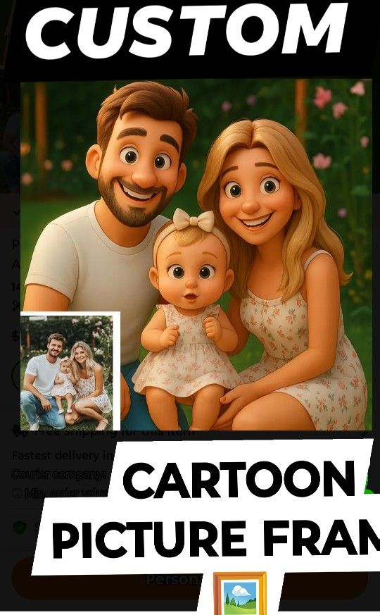 YOUR OWN CARTOON PICTURE FRAME 🖼️