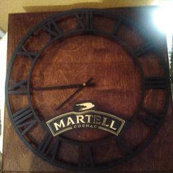 Martell Cognac Bar Clock