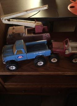 Tonka Fire truck, AAA service Pickup, Jeep