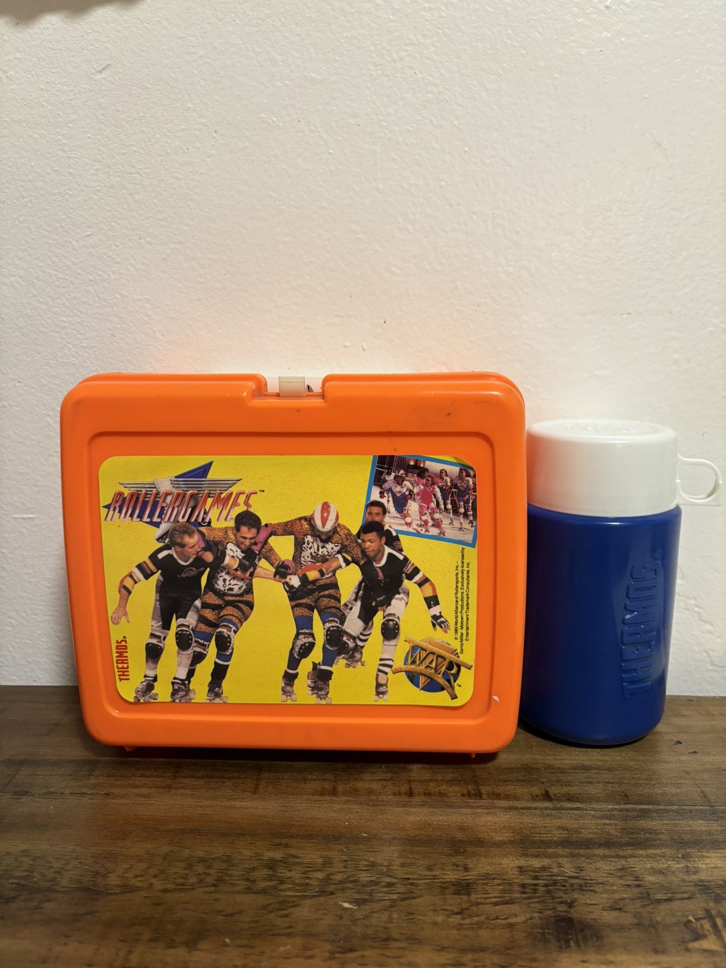 1989 Thermos RollerGames lunch box & thermos