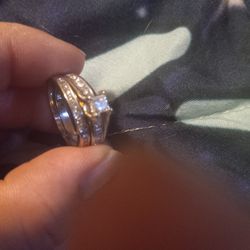 Wedding Ring  Princess Cut . Thumbnail