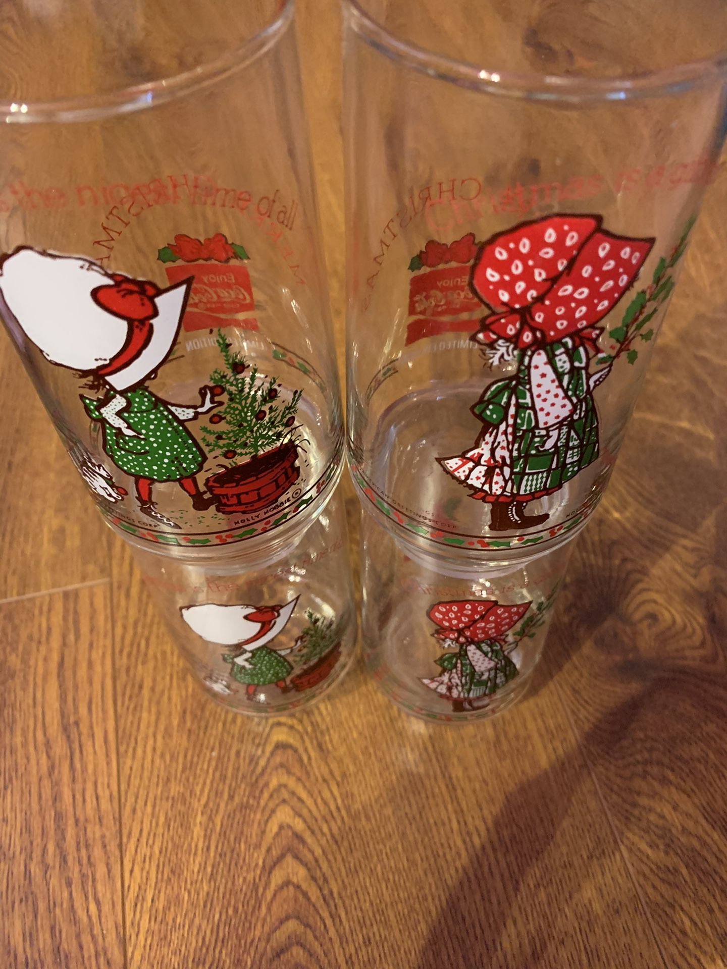 Vintage Holly Hobbie Coca-Cola Glasses