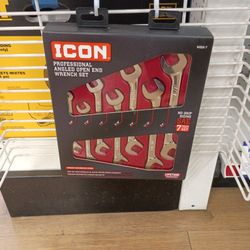 Icon Angled Open End Wrench Set 