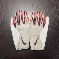Nike VT Hokies College Football Gloves Size 2XL