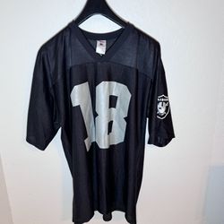 NFL Oakland Raiders #18 Randy Moss Reebok Jersey Player’s Inc Men’s Size LX