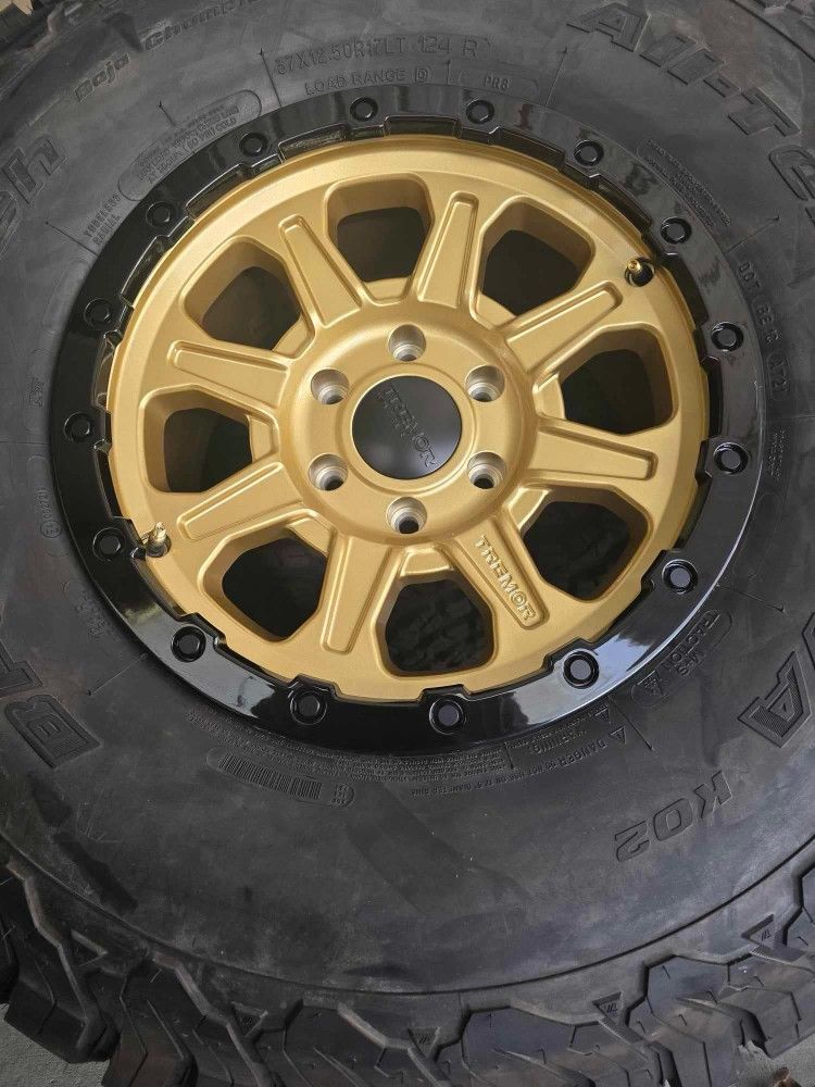 4NEW TREMOR WHEELS&TIRES 37-12-50R17 BFG 6 LUG