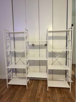 SUPERJARE Triple Bookshelf, Bookcase with 11 Open Display Shelves, Wide Book Shelf Book Case for Home & Office, 4 Tier, White