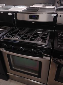 Estufa de gas stainless con parrilla WHIRLPOOL