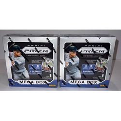 (2) 2021 Panini Prizm Baseball Mega Boxes MLB Cards 2 Box Lot Present Gift